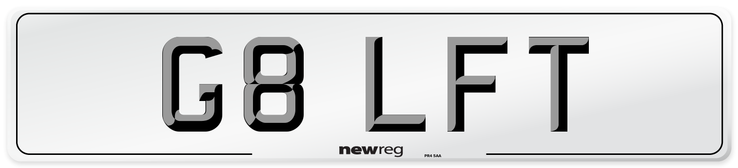 G8 LFT Number Plate from New Reg